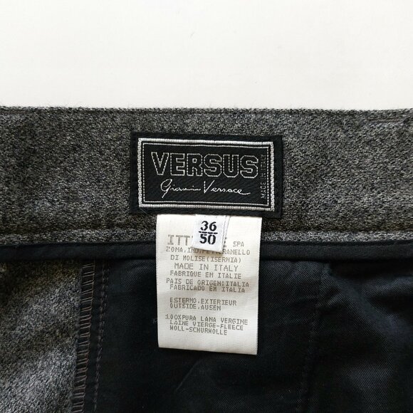 (SOLD) Versus Versace Vintage Grey Wool Men's Two Piece Suit Size 36/50 - Picture 11 of 12